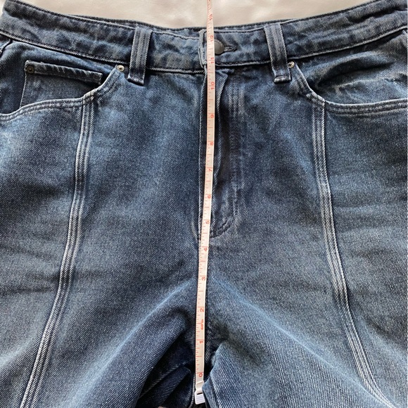 Massimo Dutti blue jeans seamed straight leg denim baggy 5040/711 EUR 42 USA 10 - Picture 12 of 16